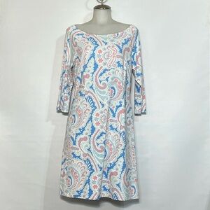 J. McLaughlin 3/4 sleeve Dress size Medium,Gently used.